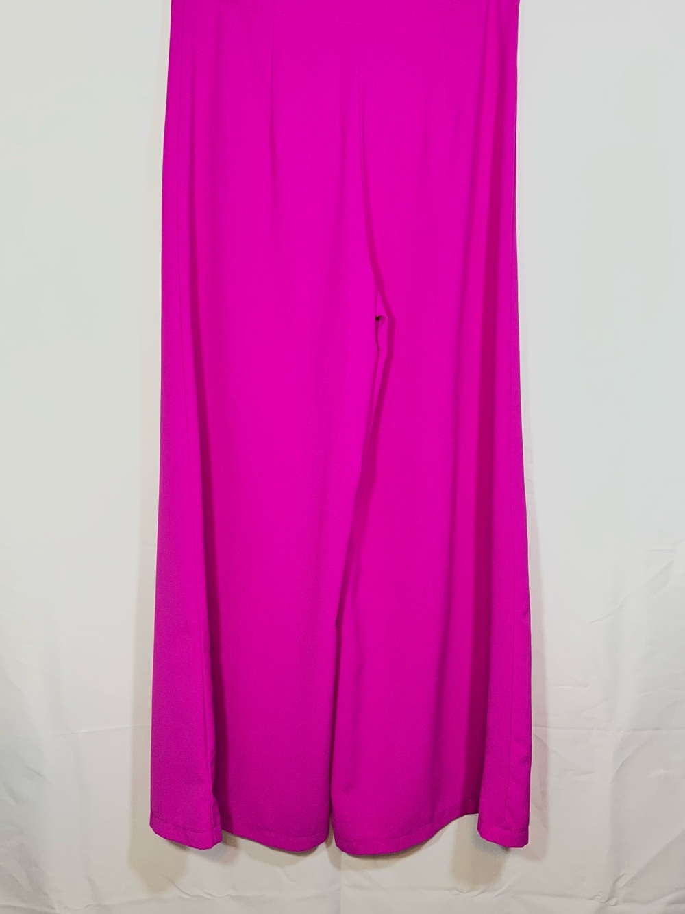TCEC Hot Pink Wide Leg High Rise Pants Flowy Palazzo Boutique Chic - Picture 7 of 7